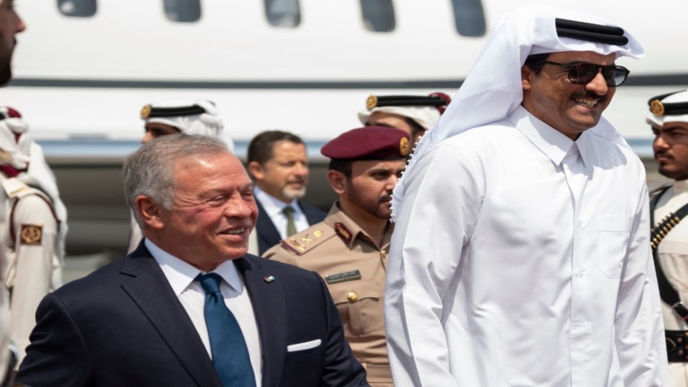 العاهل الاردني في الدوحة محادثات مرتقبة مع امير قطر