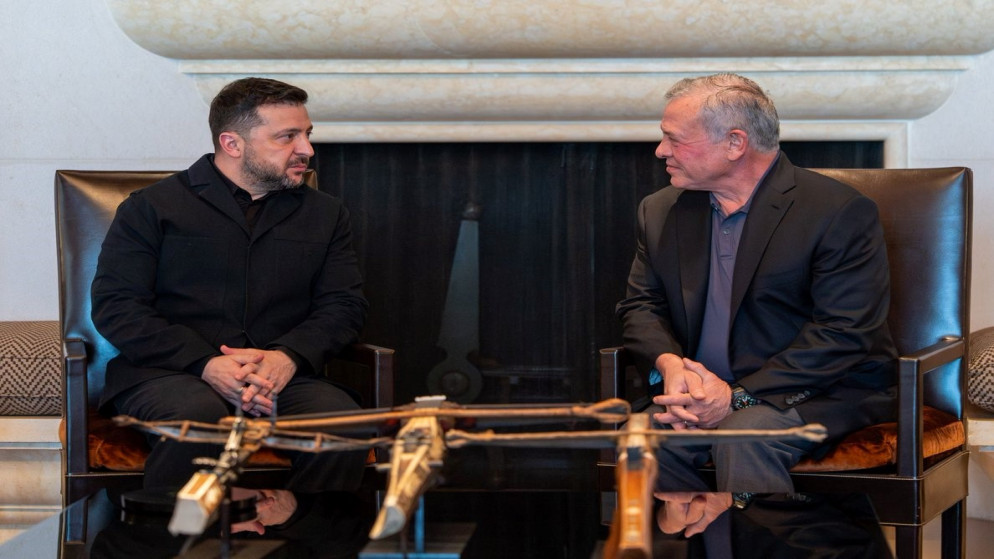 العاهل الاردني والرئيس الاوكراني يناقشان تعزيز العلاقات وتطورات المنطقة