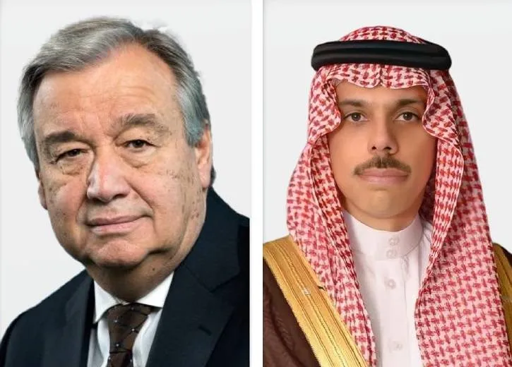فيصل بن فرحان يبحث مع غوتيريش مستجدات المنطقة والجهود الدولية