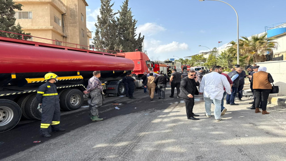 اصابات اثر حريق يندلع في مدينة الحسن الصناعية بالرمثا