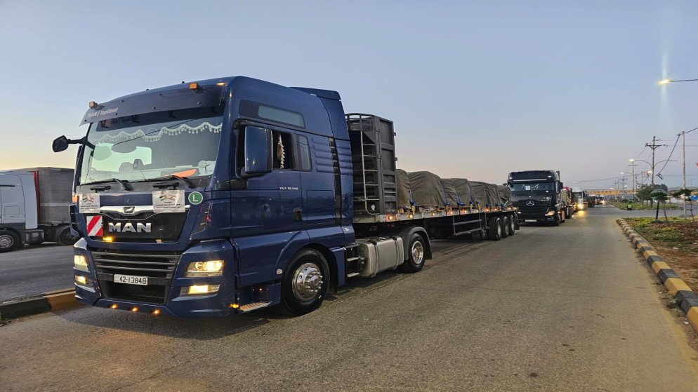 قافلة مساعدات إنسانية ضخمة من الأردن إلى لبنان لتعزيز التعاون الدولي