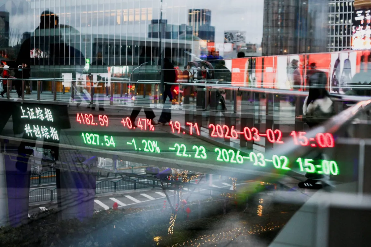 تراجع الأسهم الصينية يثير قلق المستثمرين وسط تصاعد التوترات العالمية