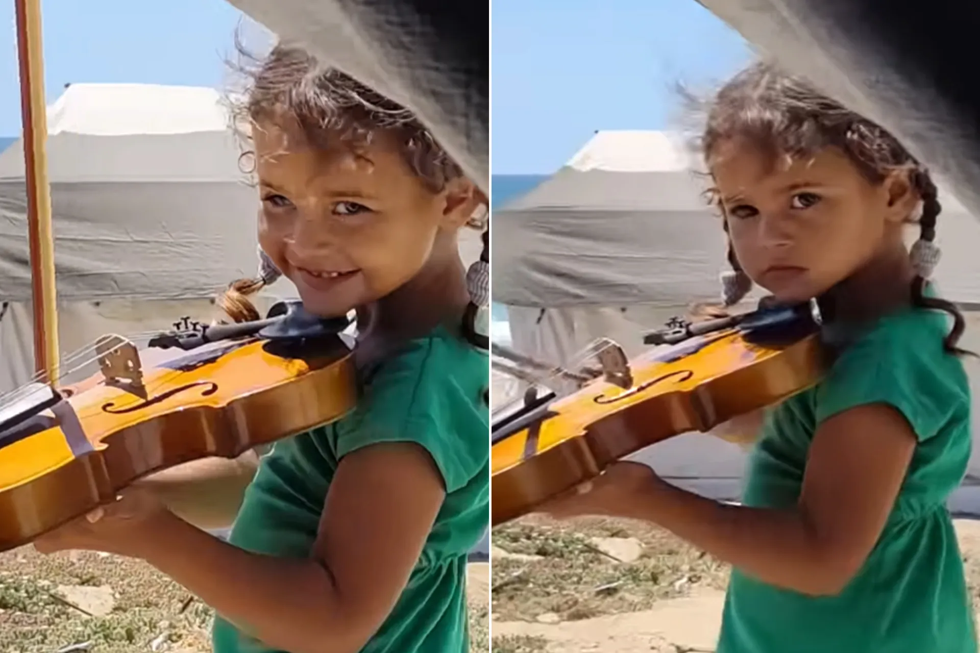 أمنيات الطفلة عازفة الكمان في غزة تتجاوز الصعوبات
