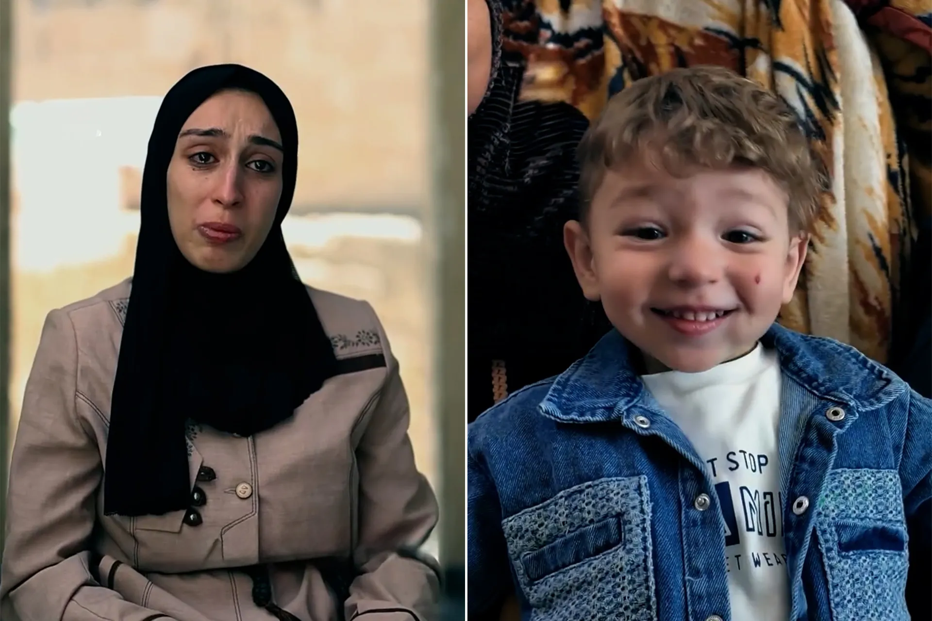 طفل غزي محروم من لمسة والديه بسبب الحرب