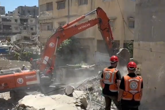 أمل جديد في انتشال جثامين الشهداء من تحت الأنقاض في غزة
