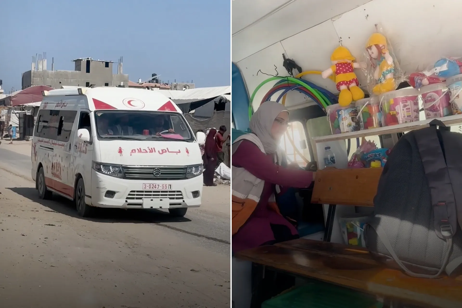 باص الاحلام في غزة يحول ركام الاسعاف الى مساحة للترفيه عن الاطفال