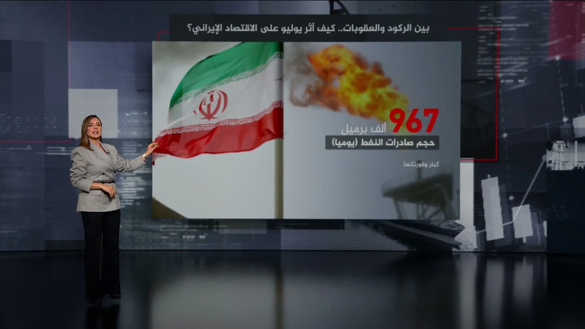 مؤشرات اقتصادية مقلقة في ايران وتراجع حاد في صادرات النفط