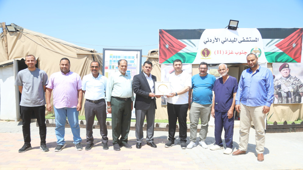 تنسيق طبي عالي المستوى بين المستشفى الميداني الاردني والمستشفى الكويتي في غزة