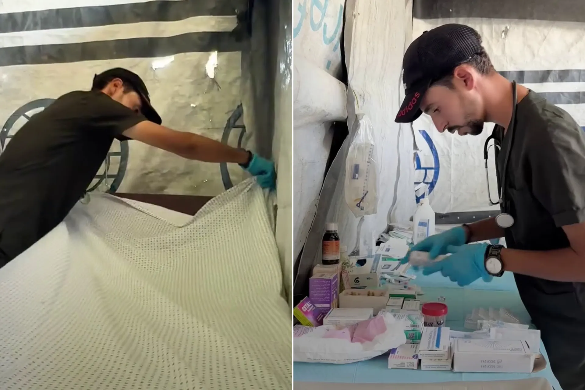 ممرض غزي يواجه الموت ويحول انقاض منزله الى عيادة ميدانية لانقاذ الجرحى
