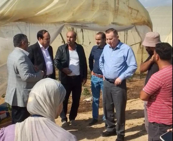 خطة عاجلة لحصر اضرار المنخفض الجوي في وادي الاردن ودعم المزارعين